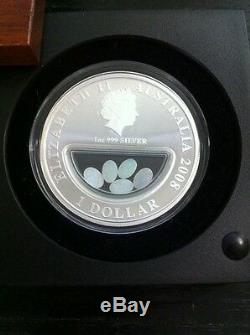 2008 Treasures of Australia Series Opals 1oz silver proof coin COA 444