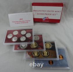 2009-S United States Mint Silver Proof Set with COA & Box 18 Coins 90%