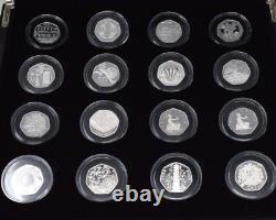 2009 Silver Proof Fifty Pence Coin Set Kew EEC EU D-Day 40 Years of 50p + COA