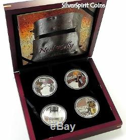 2010 NED KELLY 1oz Silver Proof Four Coin Set