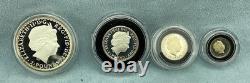 2010 UK BRITANNIA 4 Coins Silver Proof Set withBox & COA, Limited Mintage