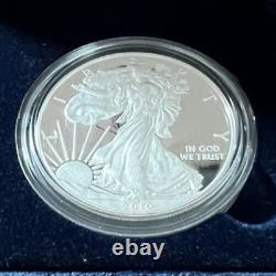 2010 W American Silver Eagle U. S. Mint Proof In Box & Certificate