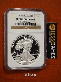 2010 W Proof Silver Eagle Ngc Pf70 Ultra Cameo Classic Brown Label