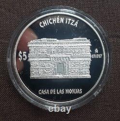 2011 Mexico Chichen Itza, Silver Proof Coin Collection, 5 Coins Total