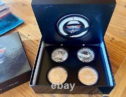 2011 Niue Legends Of The Air Set of 4 Silver Proof Coins With Boxes & COA #0326