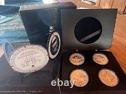 2011 Niue Legends Of The Air Set of 4 Silver Proof Coins With Boxes & COA #0326