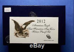 2012-S American Silver Eagle 2 Coins Set with Reverse Proof Mint Box & COA