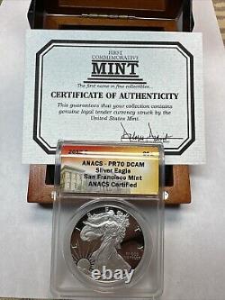 2012-S American Silver Eagle Proof ANACS PR70 DCAM Nice