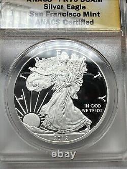 2012-S American Silver Eagle Proof ANACS PR70 DCAM Nice