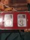 2012 S REVERSE PROOF SILVER EAGLE NGC PF69 & PF69 2 COIN Set With Display Case