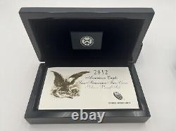 2012 S Reverse Proof Silver Eagle 2 Coin San Francisco Set With Box/coa