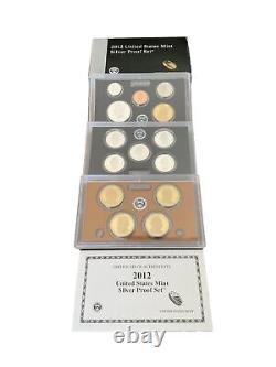 2012-S US Mint SILVER Proof Set 14 Coins OGP & COA KEY DATE