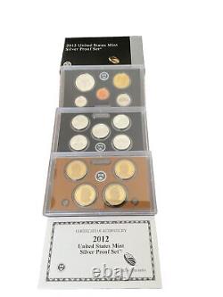 2012-S US Mint SILVER Proof Set 14 Coins OGP & COA KEY DATE