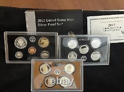 2012 US Mint SILVER Proof set (14) coins in all 90% Silver withUS Presidents OGP