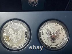 2012 US Mint Silver Eagle 2 Coin Silver Proof And Reverse Proof Set