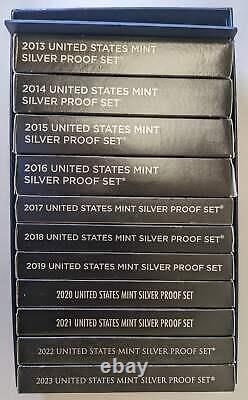 2013-23 Silver Proof Sets 11 Year Run