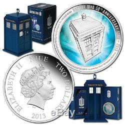 2013 $2 Doctor Who 50th Anniversary 1oz Silver Proof Coin