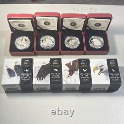 2013 Canada Silver Bald Eagle 4 Coin Set