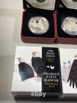 2013 Canada Silver Bald Eagle 4 Coin Set