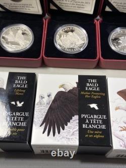 2013 Canada Silver Bald Eagle 4 Coin Set