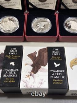 2013 Canada Silver Bald Eagle 4 Coin Set