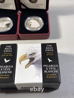 2013 Canada Silver Bald Eagle 4 Coin Set