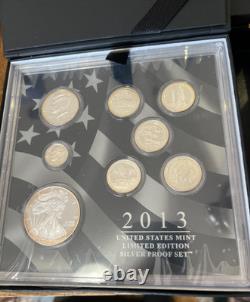 2013 United States Mint Limited Edition Silver Proof 8 Coin Set