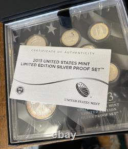 2013 United States Mint Limited Edition Silver Proof 8 Coin Set