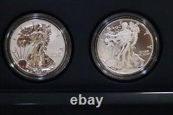 2013-W 2013W American Silver Eagle West Point 2 Coin Proof & Reverse Set Box