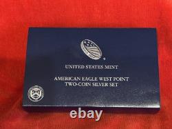 2013 W American Silver Eagle West Point Set Proof & Reverse NGC Two Coins Graded