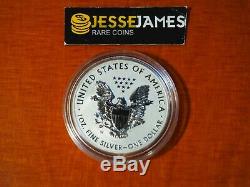 2013 W Reverse Proof Silver Eagle From West Point Set One Coin In Cap