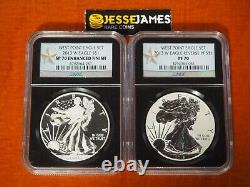 2013 W Reverse Proof Silver Eagle Ngc Pf70 & Enhanced Sp70 2 Coin West Point Set