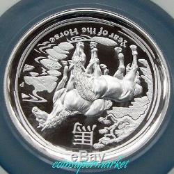 2014 Australia Lunar Year Of Horse High Relief Proof 1oz Silver Coin NGC PF 70UC