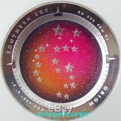 2014 Australia Southern Sky Orion 1oz Proof Colored Silver Domed Coin NGC PF70UC
