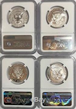 2014 Ngc Sp Pf70 Pl 50th Anniversary Kennedy Half Dollar 4 Coin Set Rev Enhanced