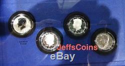 2014 P D S W Silver Kennedy Half PCGS PR70 MS70 4 Coin Set Reverse Proof SP 50th