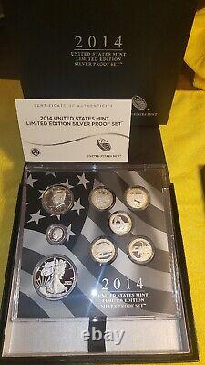 2014 US Mint LIMITED EDITION SILVER PROOF SET 8 coin set