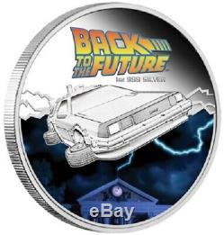 2015 $1 Back to the Future Delorean 1 oz Silver proof coin by Perth Mint
