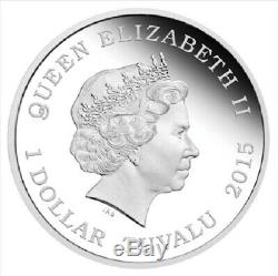 2015 $1 Back to the Future Delorean 1 oz Silver proof coin by Perth Mint