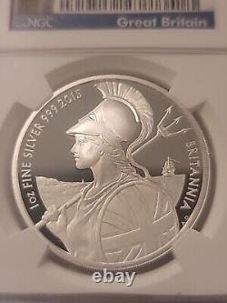 2015 £2 Proof Great Britain 1oz Silver Britannia NGC PF70 UC ER
