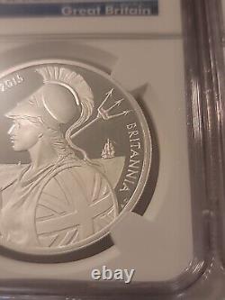 2015 £2 Proof Great Britain 1oz Silver Britannia NGC PF70 UC ER