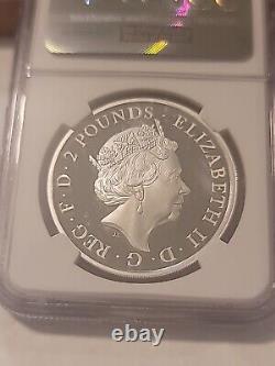 2015 £2 Proof Great Britain 1oz Silver Britannia NGC PF70 UC ER