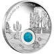 2015 Australia $1 Treasures of the World 1oz Silver Proof Locket Coin Turquoise