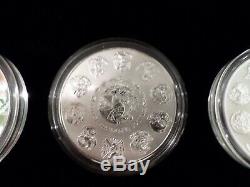 2015 Mexican Libertad 3 Coin Silver Anniversary Set-Proof, Reverse Proof, BU