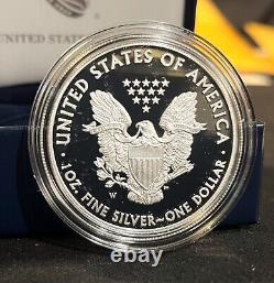 2015 W Us Mint. 999 Silver Proof Coin American Eagle One (1) Ounce +box/case/coa