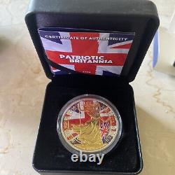 2016 1oz Silver Proof Coin UK Britannia £2 Patriotic ONLY 500