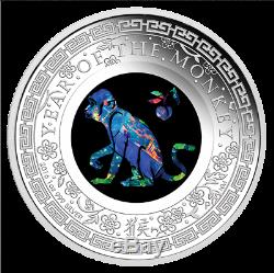 2016 Australian Opal Lunar Series Year of the Monkey 1oz Silver Proof Coin