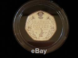 2016 Beatrix Potter 150th Anniversary Silver Proof 50p Coin Rare