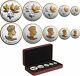 2016 Canada Reverse Proof Silver Maple Leaf 5 Coin Fractional Set Historic Reign