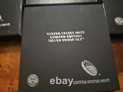 2016 Limited Edition Silver Proof Set Black Box & COA 7 Coins/ Silver Eagle Nice